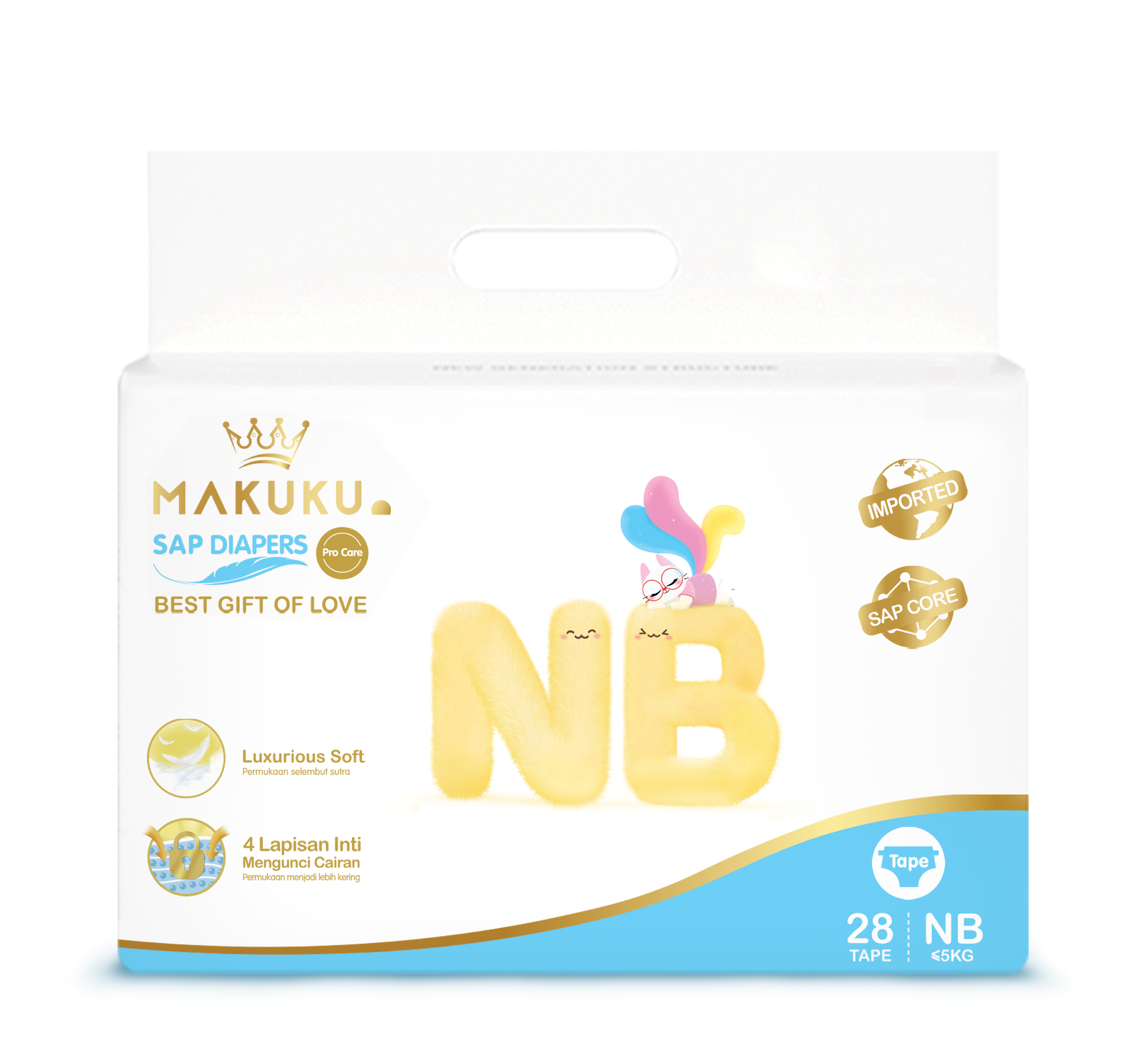 Gambar Kemasan MAKUKU SAP Diapers Pro Care ukuran NB
